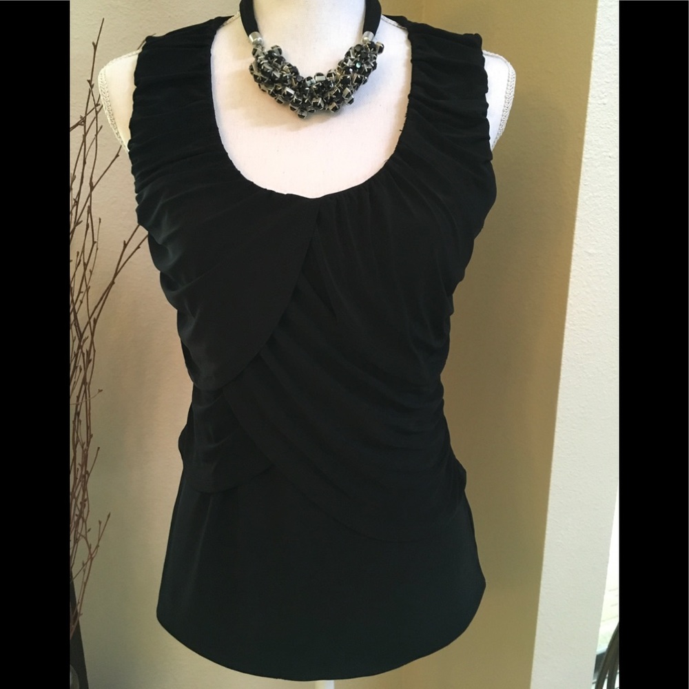 NWOT Anne Klein Beautiful Black Top